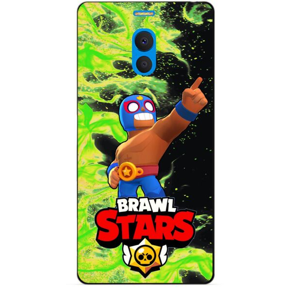 

Силиконовый бампер чехол Candy для Meizu M6 Note с героем Brawl Stars Эль Примо
