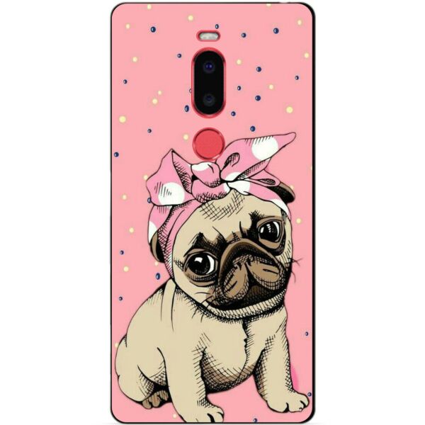 

Силиконовый чехол Candy для Meizu M8 с рисунком Мопс в косынке