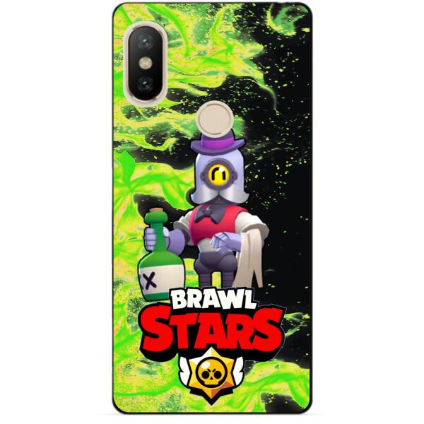 

Силиконовый чехол бампер Candy для Xiaomi Redmi S2 с Героем Brawl Stars Барли