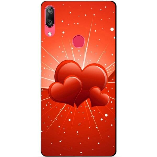 

Бампер силиконовый чехол Candy для Huawei Y7 2019 Сердечки