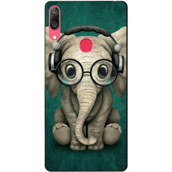 

Бампер силиконовый чехол Candy для Huawei Y7 2019 Слон в очках