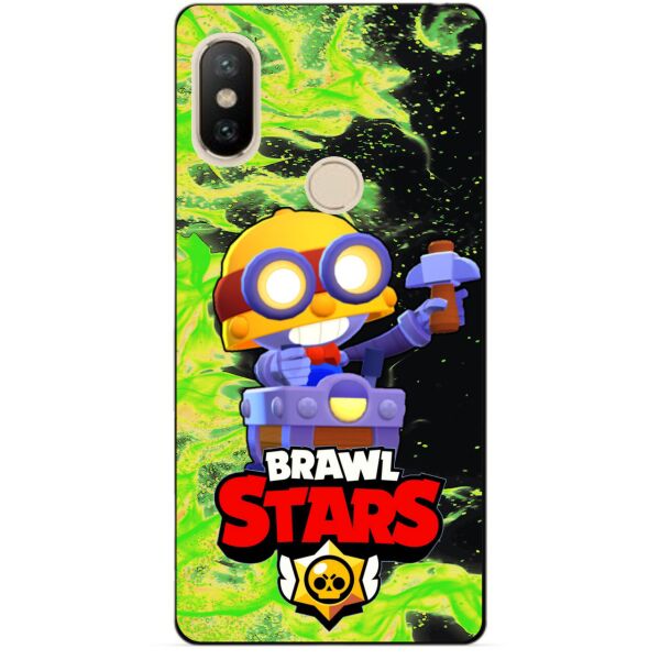 

Силиконовый чехол бампер Candy для Xiaomi Redmi S2 с Героем Brawl Stars Карл