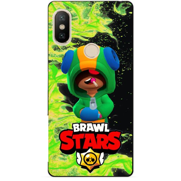 

Силиконовый чехол бампер Candy для Xiaomi Redmi S2 с Героем Brawl Stars Леон