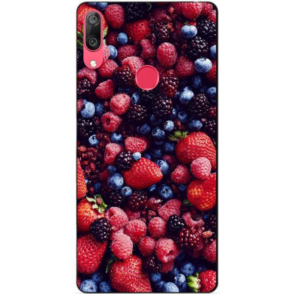 

Бампер силиконовый чехол Candy для Huawei Y7 2019 Ягоды