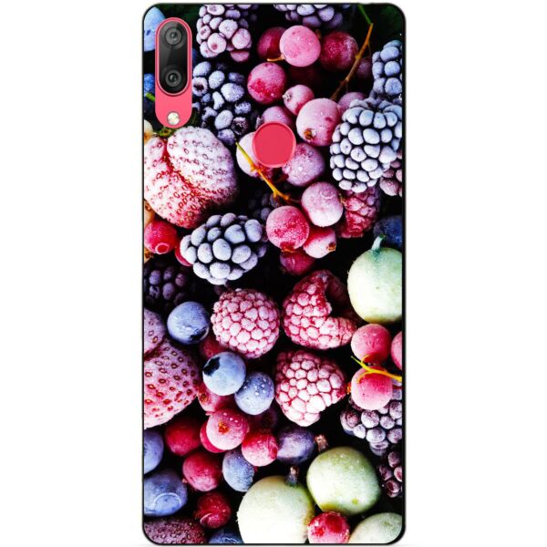 

Бампер силиконовый чехол Candy для Huawei Y7 2019 Ягоды Ice