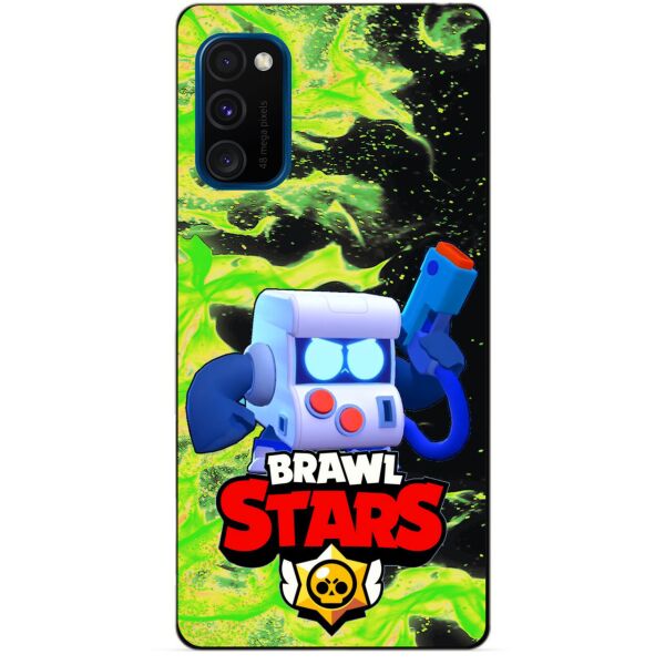 

Силиконовый бампер чехол Candy для Samsung M30s с Героем Brawl Stars 8-Бит