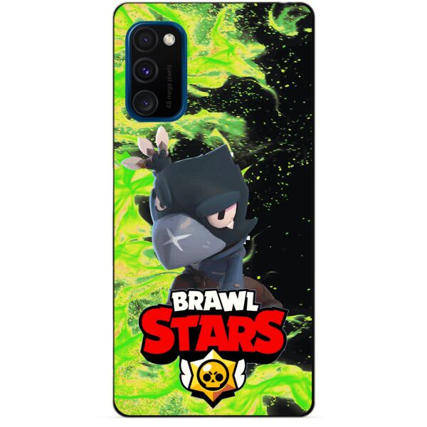 

Силиконовый бампер чехол Candy для Samsung M30s с Героем Brawl Stars Ворон