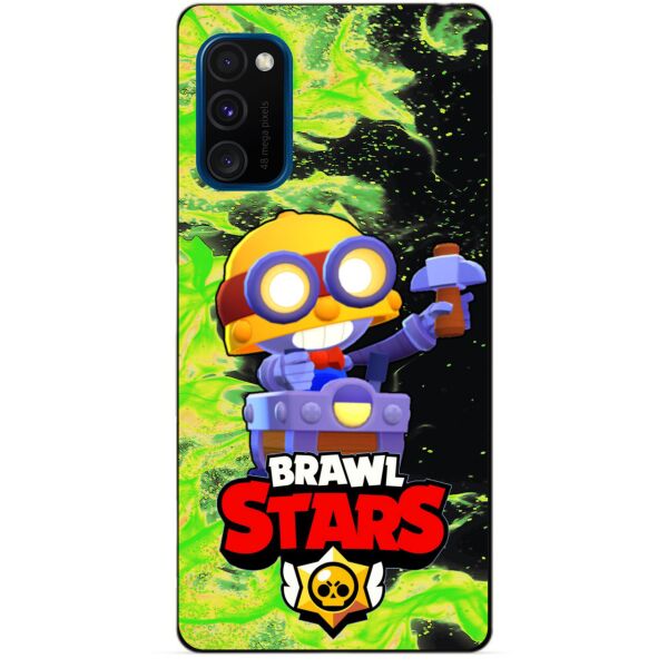 

Силиконовый бампер чехол Candy для Samsung M30s с Героем Brawl Stars Карл