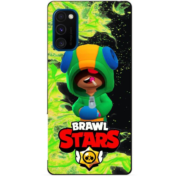 

Силиконовый бампер чехол Candy для Samsung M30s с Героем Brawl Stars Леон