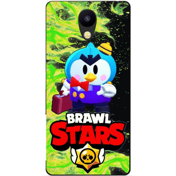 

Силиконовый бампер чехол Candy для Meizu M6 с героем Brawl Stars Мистер П.