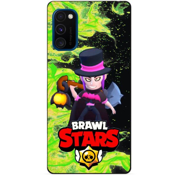 

Силиконовый бампер чехол Candy для Samsung M30s с Героем Brawl Stars Мортис