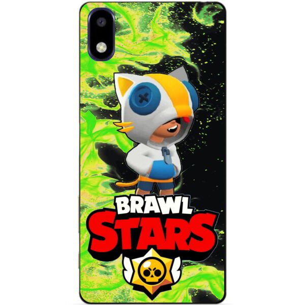 

Силиконовый чехол бампер Candy для ZTE A3 2020 с Героем Brawl Stars Леон кот