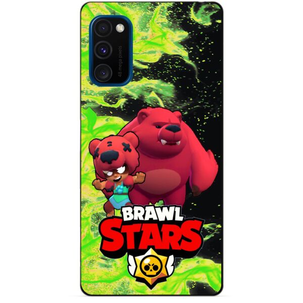 

Силиконовый бампер чехол Candy для Samsung M30s с Героем Brawl Stars Нита Мишка