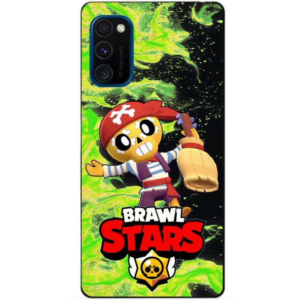 

Силиконовый бампер чехол Candy для Samsung M30s с Героем Brawl Stars Поко пират