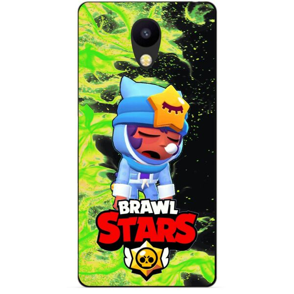 

Силиконовый бампер чехол Candy для Meizu M6 с героем Brawl Stars Сонный Сэнди