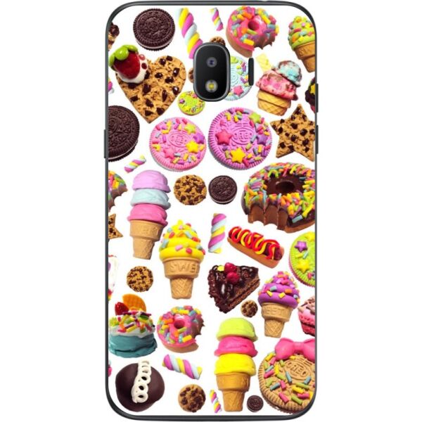 

Бампер силиконовый чехол Candy для Samsung J2 2018 Galaxy J250 с рисунком Десерты