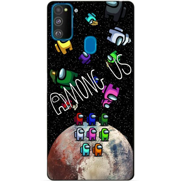 

Силиконовый бампер чехол Candy для Samsung M30s с рисунком Амонг Ас