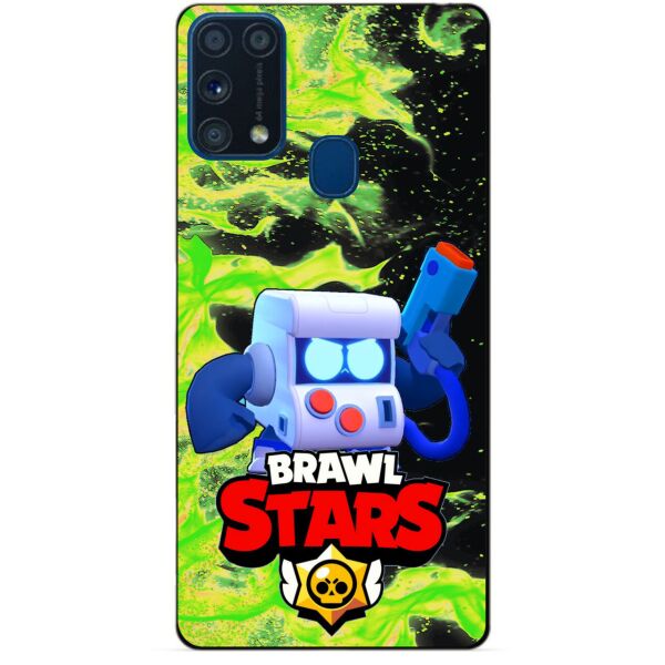 

Силиконовый бампер чехол Candy для Samsung M31 Galaxy M315f с Героем Brawl Stars 8-Бит
