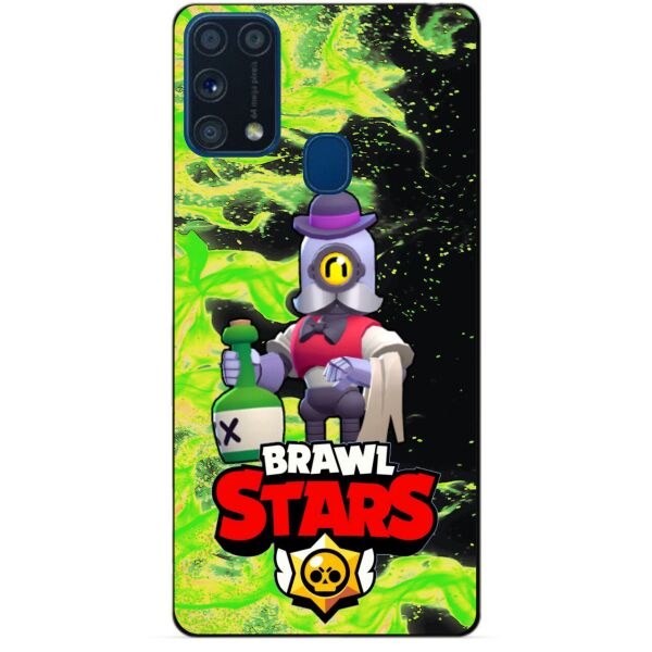

Силиконовый бампер чехол Candy для Samsung M31 Galaxy M315f с Героем Brawl Stars Барли