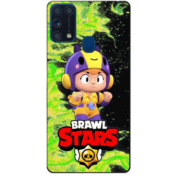 

Силиконовый бампер чехол Candy для Samsung M31 Galaxy M315f с Героем Brawl Stars Беа