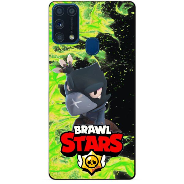 

Силиконовый бампер чехол Candy для Samsung M31 Galaxy M315f с Героем Brawl Stars Ворон