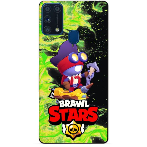

Силиконовый бампер чехол Candy для Samsung M31 Galaxy M315f с Героем Brawl Stars Карл пират