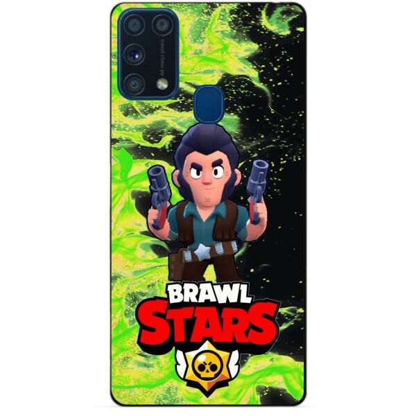 

Силиконовый бампер чехол Candy для Samsung M31 Galaxy M315f с Героем Brawl Stars Кольт