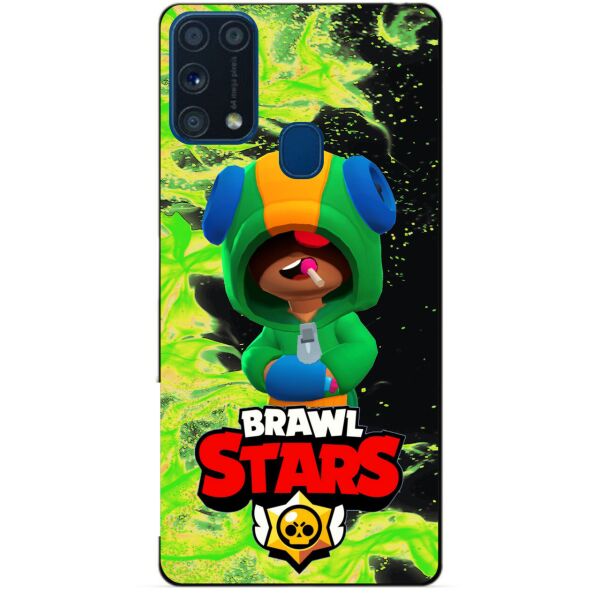 

Силиконовый бампер чехол Candy для Samsung M31 Galaxy M315f с Героем Brawl Stars Леон