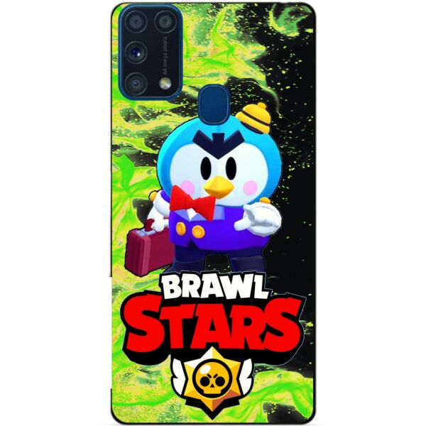 

Силиконовый бампер чехол Candy для Samsung M31 Galaxy M315f с Героем Brawl Stars Мистер П.