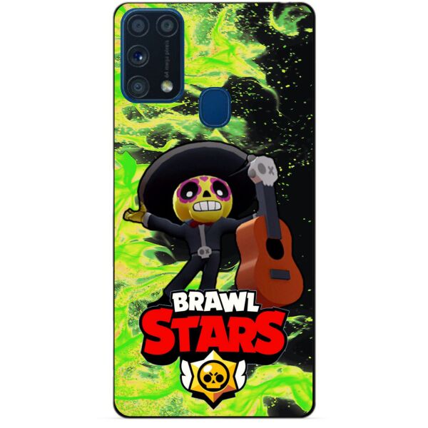 

Силиконовый бампер чехол Candy для Samsung M31 Galaxy M315f с Героем Brawl Stars Поко