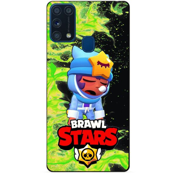

Силиконовый бампер чехол Candy для Samsung M31 Galaxy M315f с Героем Brawl Stars Сонный Сэнди