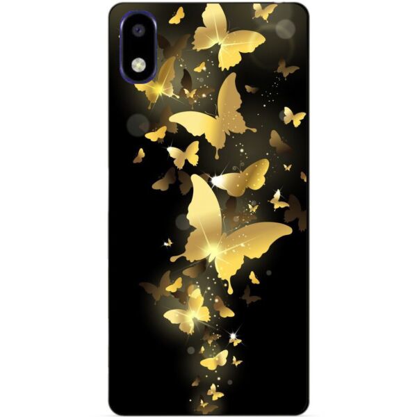 

Силиконовый чехол бампер Candy для ZTE A3 2020 с рисунком Золотые бабочки