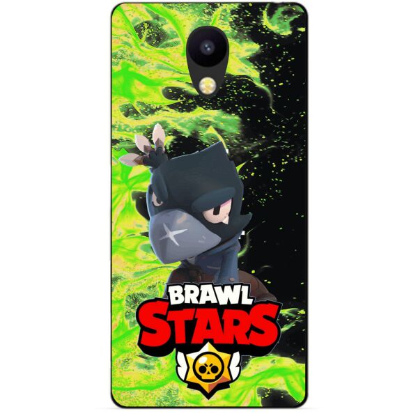 

Силиконовый бампер чехол Candy для Meizu M6s с героем Brawl Stars Ворон