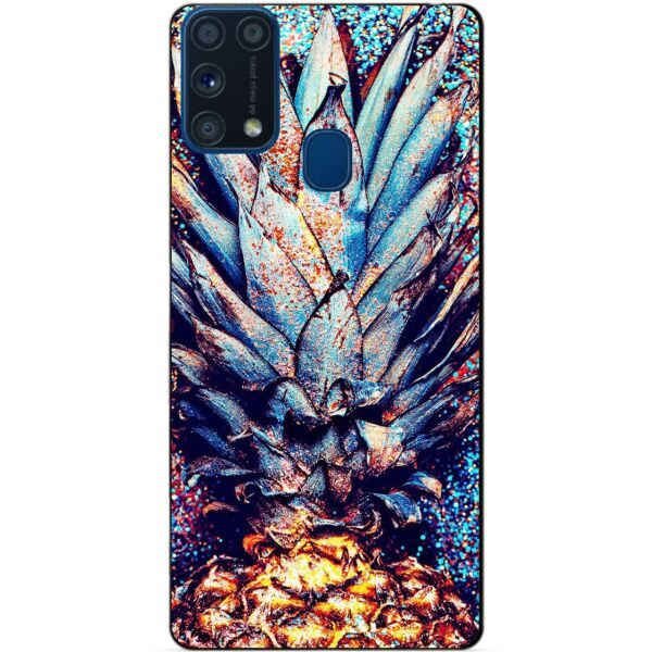 

Силиконовый бампер чехол Candy для Samsung M31 Galaxy M315f с рисунком Ананас