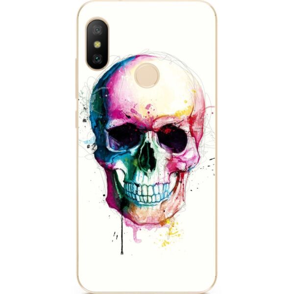

Бампер силиконовый чехол Candy для Xiaomi Mi A2 с рисунком Цветной череп