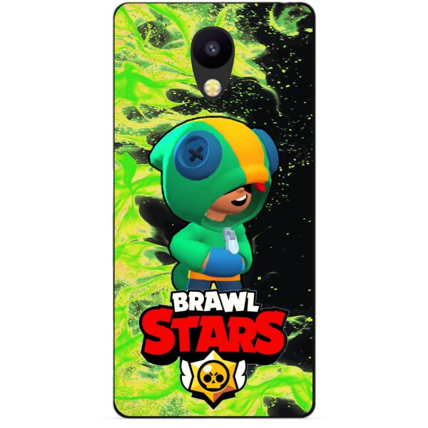 

Силиконовый бампер чехол Candy для Meizu M6s с героем Brawl Stars Леон Бравл
