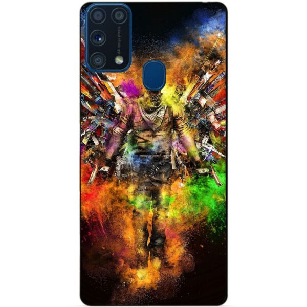 

Силиконовый бампер чехол Candy для Samsung M31 Galaxy M315f с рисунком Воин
