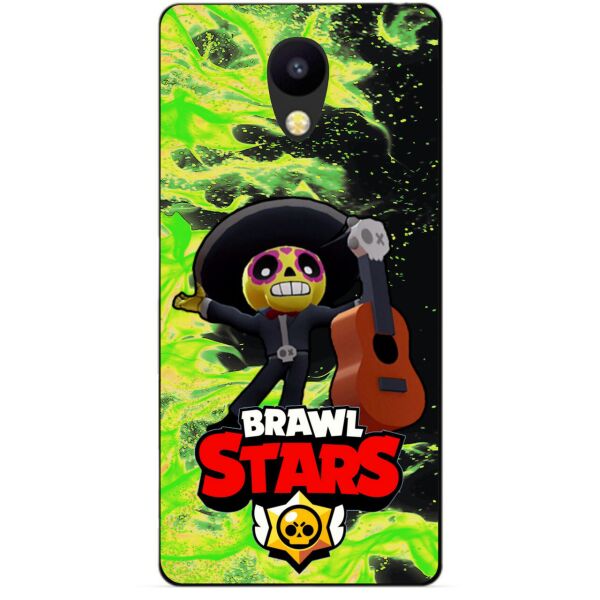 

Силиконовый бампер чехол Candy для Meizu M6s с героем Brawl Stars Поко