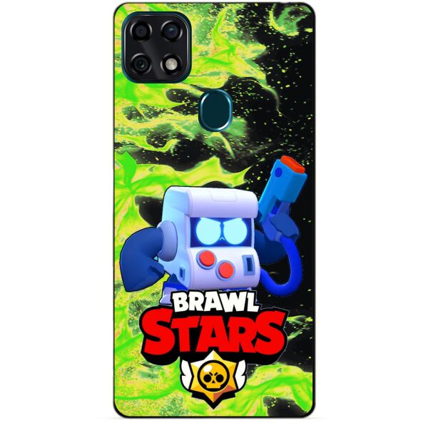 

Силиконовый чехол бампер Candy для ZTE Blade 20 Smart с Героем Brawl Stars 8-Бит