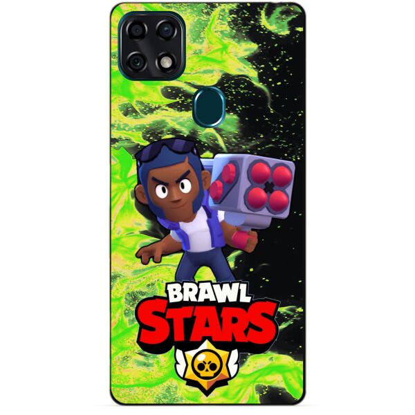 

Силиконовый чехол бампер Candy для ZTE Blade 20 Smart с Героем Brawl Stars Брок