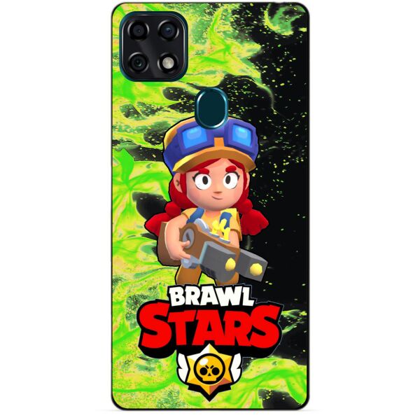 

Силиконовый чехол бампер Candy для ZTE Blade 20 Smart с Героем Brawl Stars Джесси