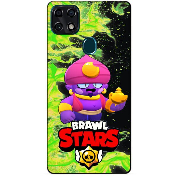 

Силиконовый чехол бампер Candy для ZTE Blade 20 Smart с Героем Brawl Stars Джин