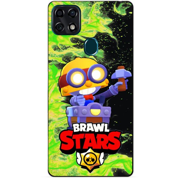 

Силиконовый чехол бампер Candy для ZTE Blade 20 Smart с Героем Brawl Stars Карл