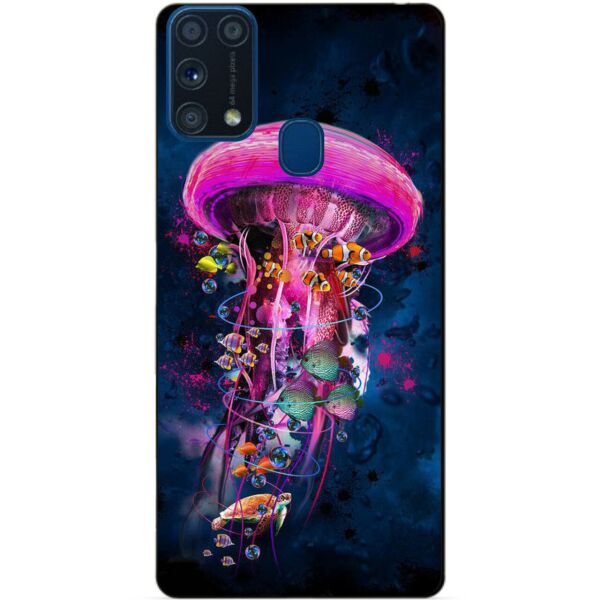 

Силиконовый бампер чехол Candy для Samsung M31 Galaxy M315f с рисунком Медуза