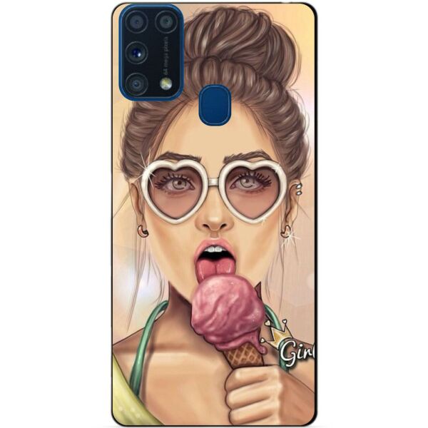 

Силиконовый бампер чехол Candy для Samsung M31 Galaxy M315f с рисунком Мороженое