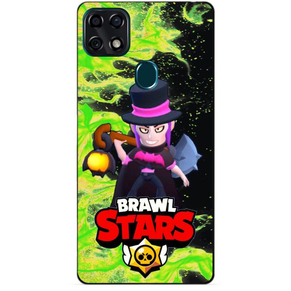 

Силиконовый чехол бампер Candy для ZTE Blade 20 Smart с Героем Brawl Stars Мортис