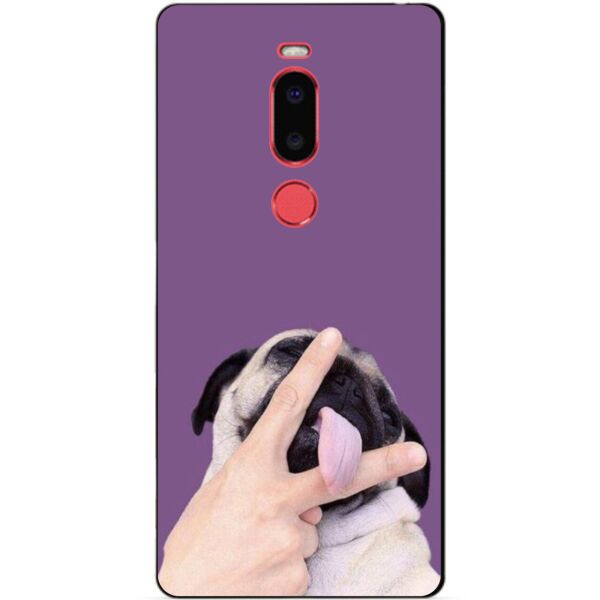 

Бампер силиконовый чехол Candy для Meizu M8 Мопс с языком
