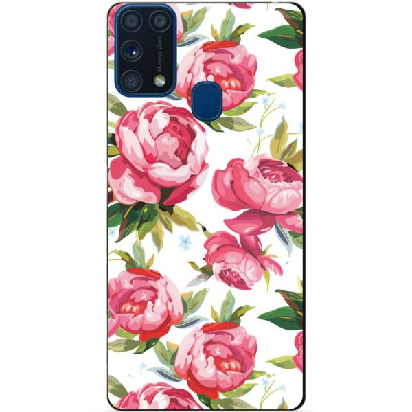 

Силиконовый бампер чехол Candy для Samsung M31 Galaxy M315f с рисунком Пионы