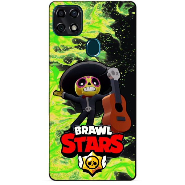 

Силиконовый чехол бампер Candy для ZTE Blade 20 Smart с Героем Brawl Stars Поко