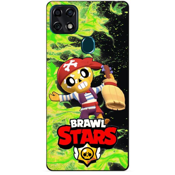 

Силиконовый чехол бампер Candy для ZTE Blade 20 Smart с Героем Brawl Stars Поко пират